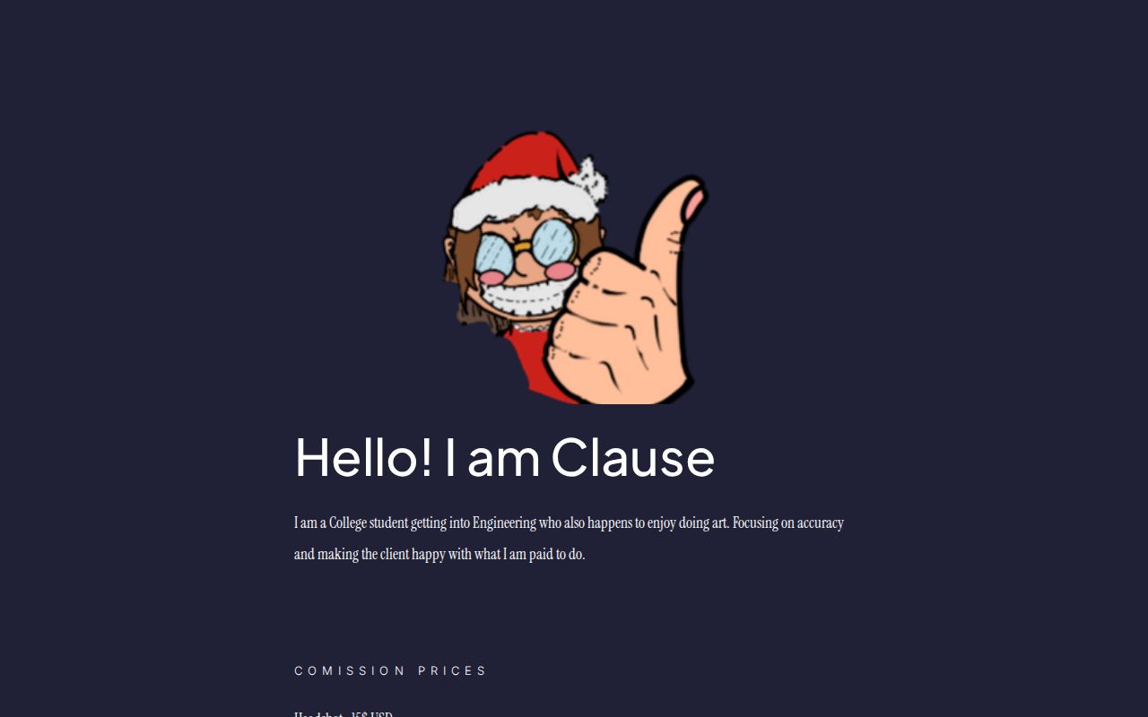 Carrd profile picture for @clauses